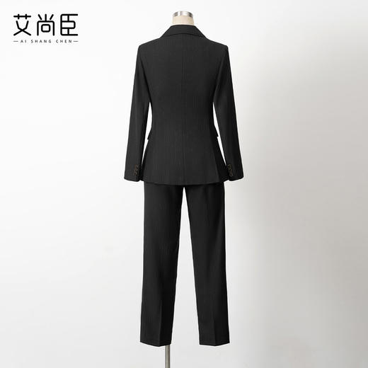 艾尚臣黑色条纹西装套装女2025新款职业装珠宝酒店销售经理工作服 商品图4
