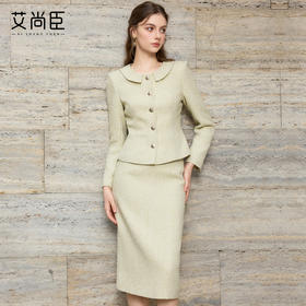 艾尚臣富家千金小洋装韩版两件套职业小香风套装外套半裙两件套女