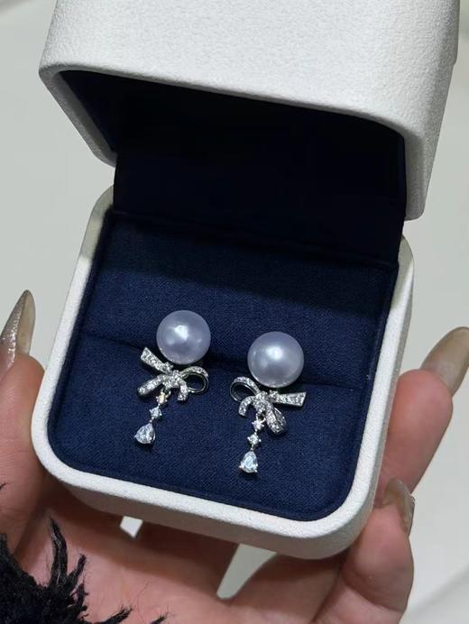 ⁶美少女款【澳白耳钉】11-12mm海水珍珠，银镶，微瑕，出证书，24小时鉴赏期【香港】SS06-QTT-XGZZ 商品图1