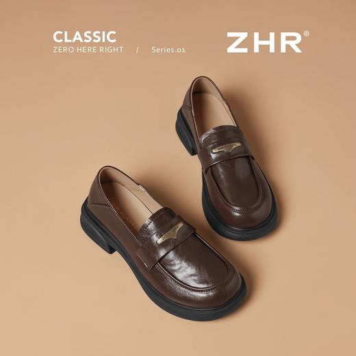 ZHR则则复古中口单鞋时尚粗跟乐福鞋2026新款百搭小皮鞋洋气女鞋 商品图9