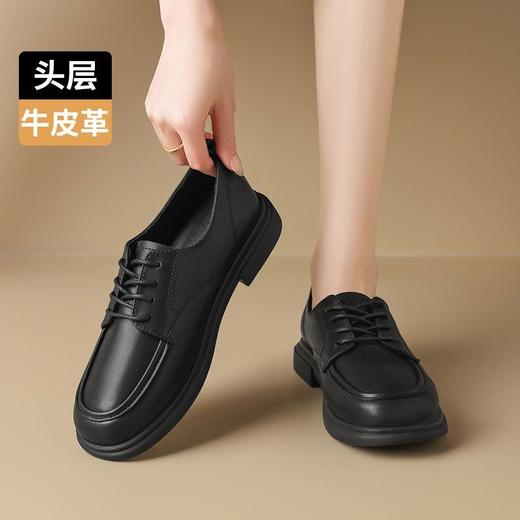 ZHR则则系带英伦单鞋女2026春秋新款JK鞋小皮鞋黑皮鞋女一脚蹬懒人鞋 商品图7