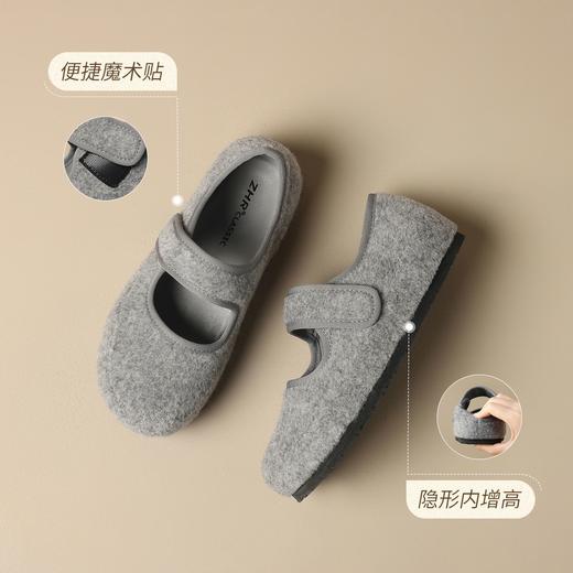ZHR则则简约魔术贴勃肯鞋女春秋款百搭舒适懒人一脚蹬玛丽珍女鞋 商品图6