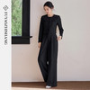 FUYAO扶摇直上 【高定立裁】黑色西装套装女春季圆领短外套两件套 商品缩略图3