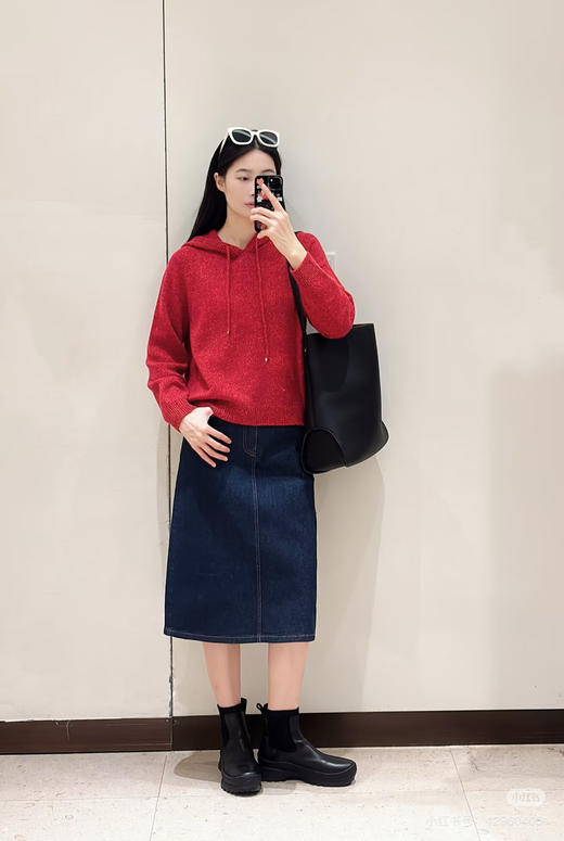 ic小禾新年系列“马上封侯”牛仔半身裙 商品图4