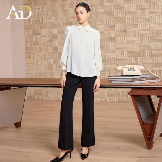 AD正式场合职业装套装女春季2026新款白色衬衫西裤职场穿搭一整套 商品图1