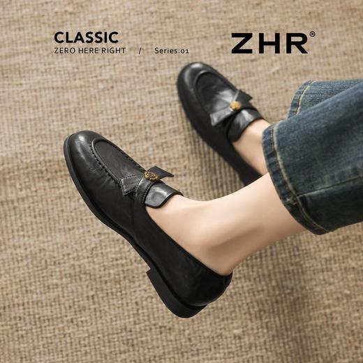 ZHR牛皮英伦风复古乐福鞋女2026新款百搭通勤软底中口小皮鞋 商品图6