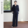 FUYAO扶摇直上 藏青色西装套装女轻奢优雅深色马甲三件套商务通勤 商品缩略图2