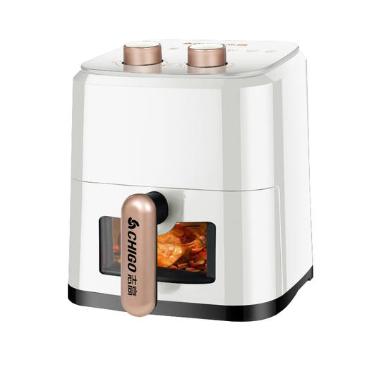 【一年质保】志高 双旋钮操作简单无油烘炸健康可视空气炸锅6L 商品图6