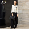 AD2026春季新款通勤西装套装女撞色圆领长袖短外套高端职业阔腿裤 商品缩略图1