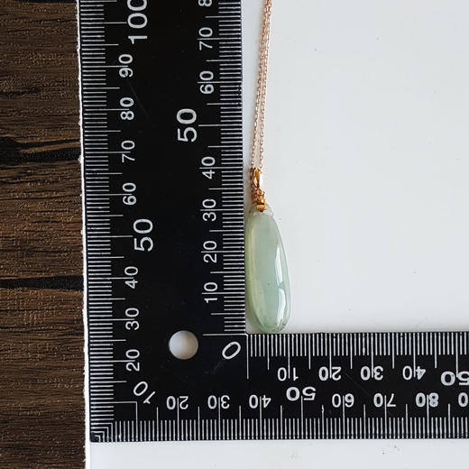 【天然正品】A货翡翠AU750玫瑰金镶天然细腻冰种福瓜（瓜瓞绵绵）翡翠吊坠项链100226NJM13 商品图2