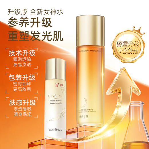婷美小屋人参酵母焕亮精华露 祛黄提亮 均匀肤色 敏肌适用（2026版）230ml 商品图1