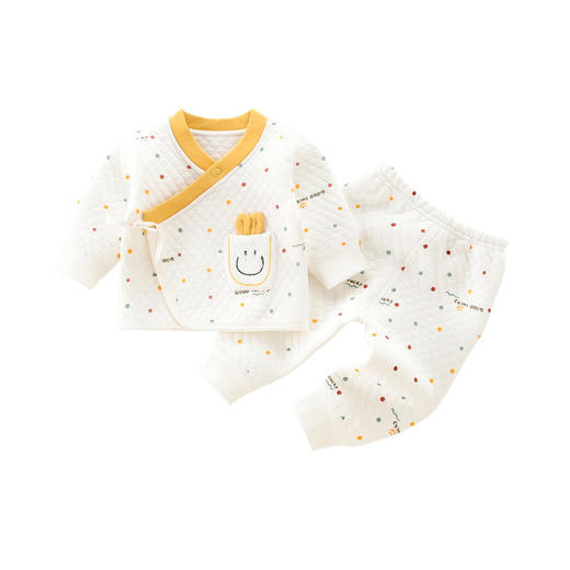 新生婴儿衣服秋冬宝宝秋衣秋裤套装婴幼儿0-6月分体内衣和尚服 商品图4