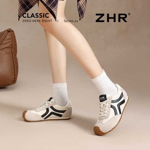 【ZHR则则】复古Y头德训鞋新款百搭美拉德多巴胺薄底女鞋IW05 商品图1
