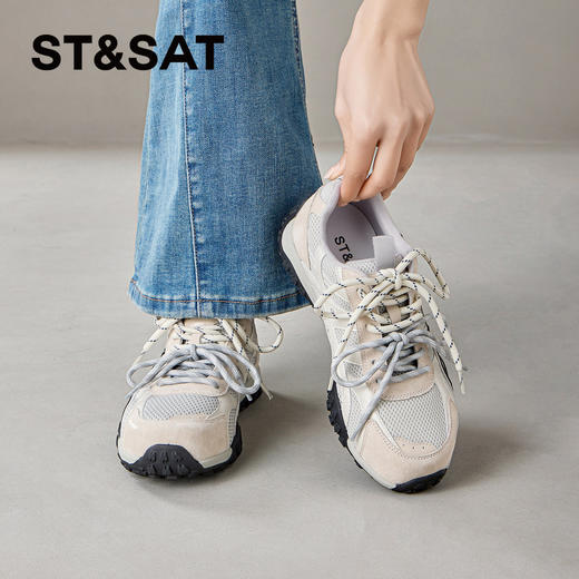 星期六26春新款圆头拼接网面透气运动鞋SSE1112C9S 商品图12