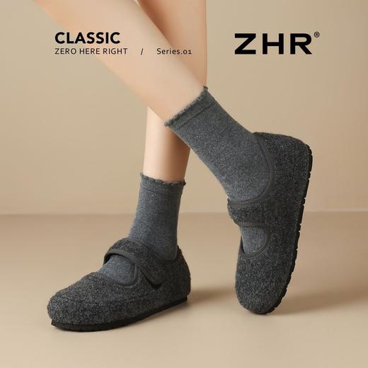 ZHR则则简约魔术贴勃肯鞋女春秋款百搭舒适懒人一脚蹬玛丽珍女鞋 商品图9