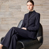 艾尚臣商务风职业装女新款藏青色西装优雅气质高级感西服两件套春 商品缩略图0