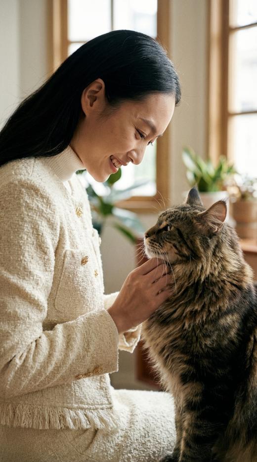 HN 名媛袖口驼鸟毛摆虚边小香外套 商品图3