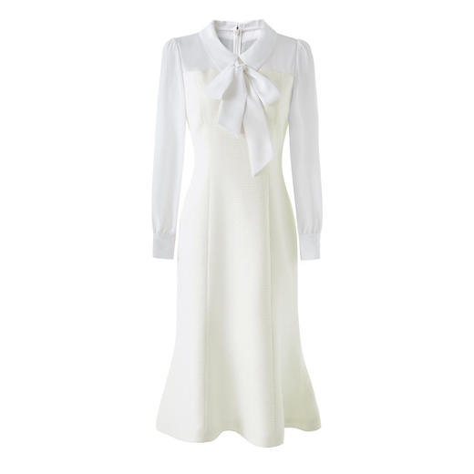 「高货wl」全新升级【铂金会员339/天猫459/差价120】(12457)洛诗琳气质亮丝编织小香风连衣裙2026春季新款收腰鱼尾裙 商品图4