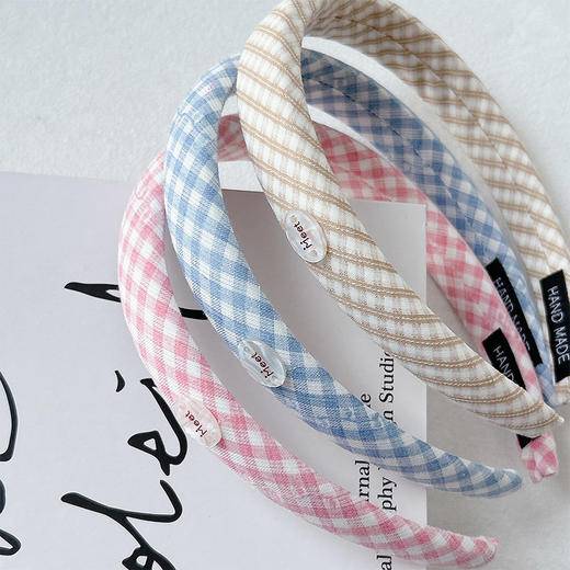 ZY简约百搭清新小格发箍QXSH发箍-纪念日百货门店同款169446403 商品图0