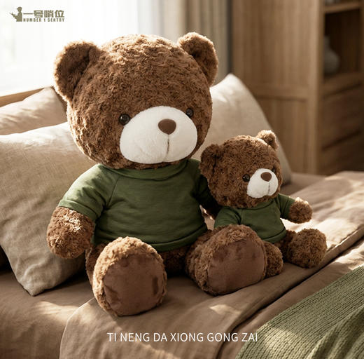 【体能大熊公仔40cm】体能大熊公仔40cm毛绒公仔陪伴公仔送小熊杯专属礼盒包装y 商品图1