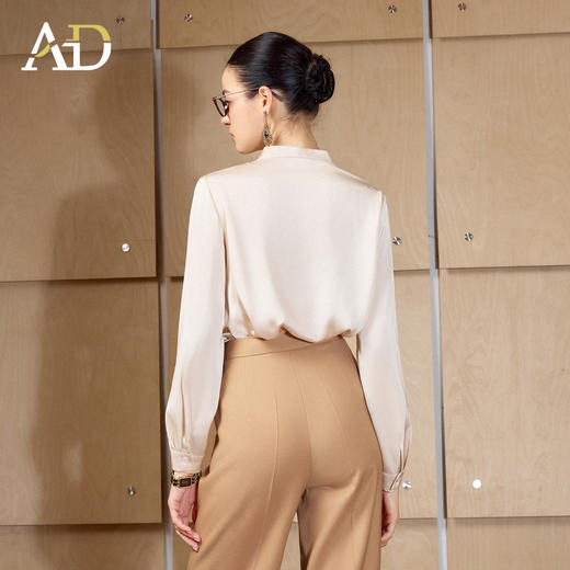 AD高端品牌缎面长袖衬衫女春季2026新款高级感职场大女主通勤穿搭 商品图4