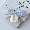 浅蓝色格子蝴蝶结少女发夹-纪念日百货门店同款169265952 商品缩略图3