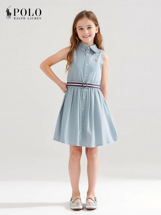 点此购买 拉夫夏季女童水洗无袖收腰牛仔连衣裙 md 340887 商品图2