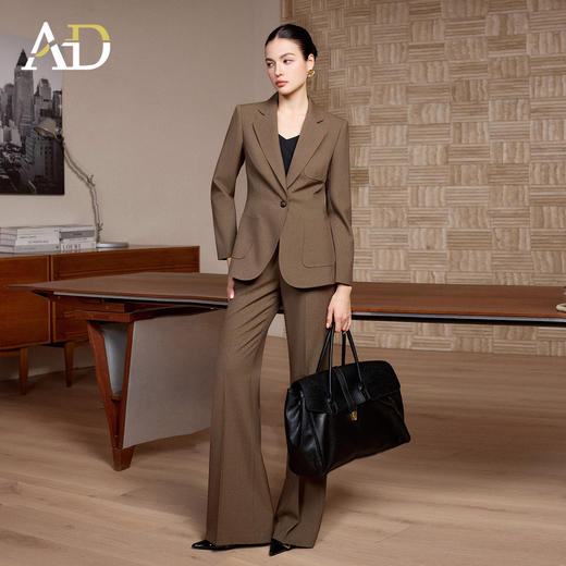AD高端品牌西装套装女春季2026新款大女主气场职业装阔腿裤一整套 商品图1