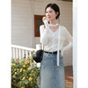 鹿向南「奶芙月光」法式温柔风米白色蕾丝长袖衬衫女春季气质上衣 商品缩略图2