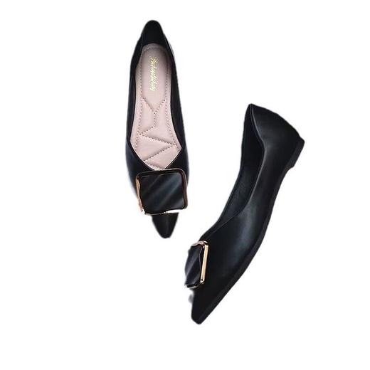 百搭平底单鞋女尖头新款浅口时尚前沿瓢鞋软底豆豆鞋女35-39★娃娃优选 商品图4