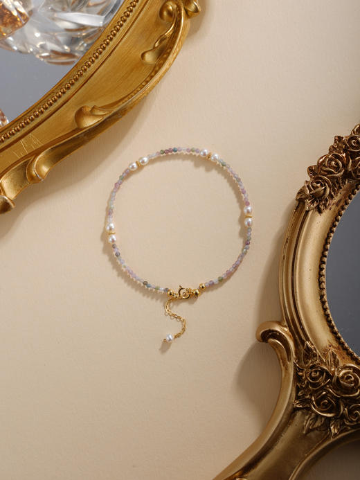 子佩集【汐光微语】银S925珍珠惜王妃手链【SGB0310006】镀金彩珠2602 商品图5