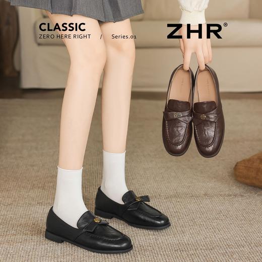ZHR牛皮英伦风复古乐福鞋女2026新款百搭通勤软底中口小皮鞋 商品图2