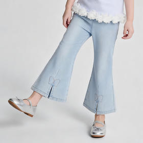 笛莎/Deesha 2026年夏季新款女童小童微喇牛仔裤裤子