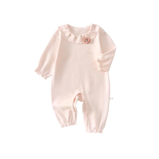 新生婴儿连体衣宝宝衣服荷叶领花边婴幼儿春秋哈衣包屁衣 商品图4