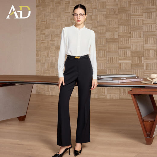 AD正式场合白色衬衫西裤一整套2026春季新款高级感大女主职场穿搭 商品图1