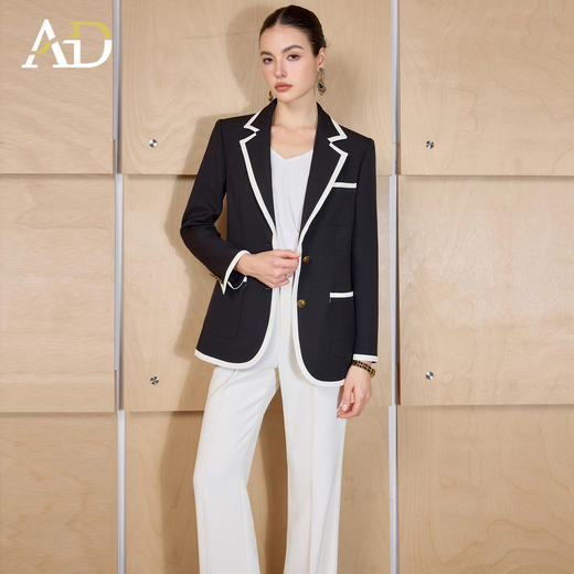 AD高端品牌西装套装女2026新款高级感职业装阔腿裤独特漂亮一整套 商品图1