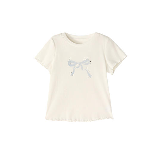 笛莎/Deesha 2026年夏季新款女童小童木耳边小图案T恤 商品图4