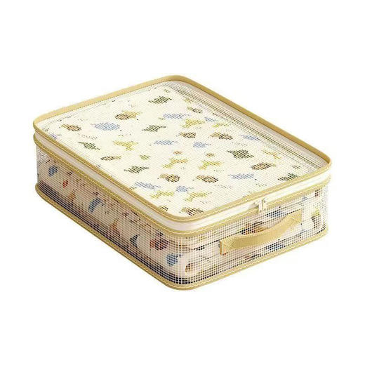 收纳党狂喜‼三浦植造「网纱可视收纳5件套」来了！防霉防潮巨能装，告别翻箱倒柜，衣柜秒变展厅，真正的可视化收纳神器！ ✅加固包边➕加厚PVC，耐用，耐磨、防潮、耐撕裂‼ ✅透明网格可视设计，收纳即展示 商品图5