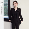 FUYAO扶摇直上 轻奢黑色西装套装女2026春季通勤西服微喇裤三件套 商品缩略图2