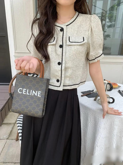 CELINE mini 老花拼牛皮 琴谱包 商品图2