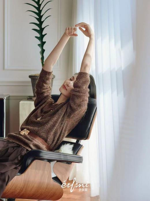 伊芙丽eifini镂空针织衫1H130161 商品图2