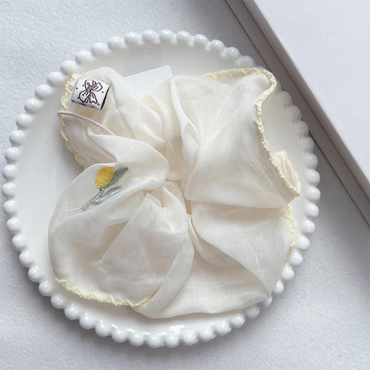 高级感文艺风花朵刺绣发圈-纪念日百货门店同款169257266 商品图4