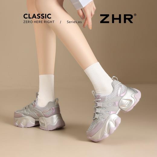 ZHR则则小个子厚底老爹鞋春秋爆款高颜值运动休闲鞋百搭女 商品图5