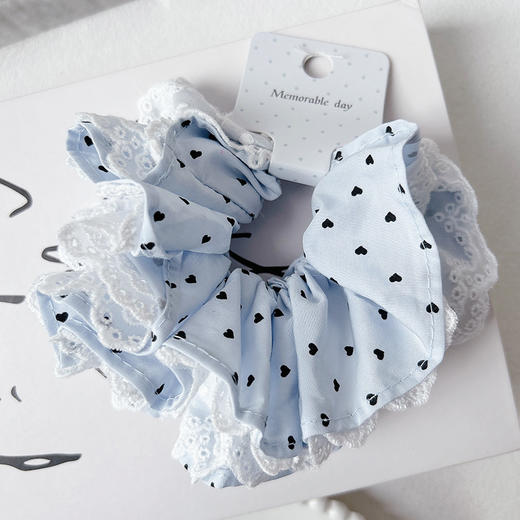 【积分兑】蓝色波点冰盐蓝蕾丝小蛮腰-发圈-纪念日百货门店同款169447211 商品图1