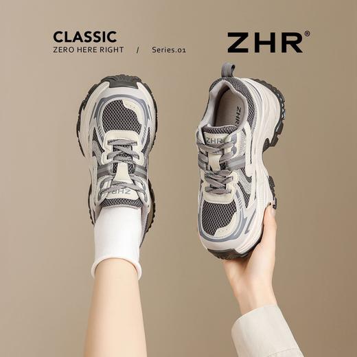 ZHR则则厚底7cm超轻老爹鞋女2026春秋季小个子增高休闲鞋透气运动鞋 商品图5