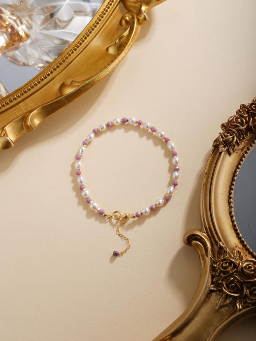 子佩集【紫韵流年】银S925珍珠惜王妃手链【SGB0550002】镀金2602 商品图4