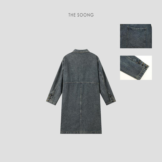 THESOONG|“匠心织造”100%全棉赛络纺10盎司复古水洗牛仔外套HBNZ8363 商品图9