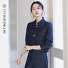 FUYAO扶摇直上春新款极简风牛仔西服套装女气质休闲阔腿裤两件套 商品缩略图3