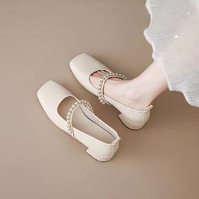 【玛丽珍一字带鞋】粗跟高跟鞋小皮鞋晚晚鞋韩版时尚单鞋