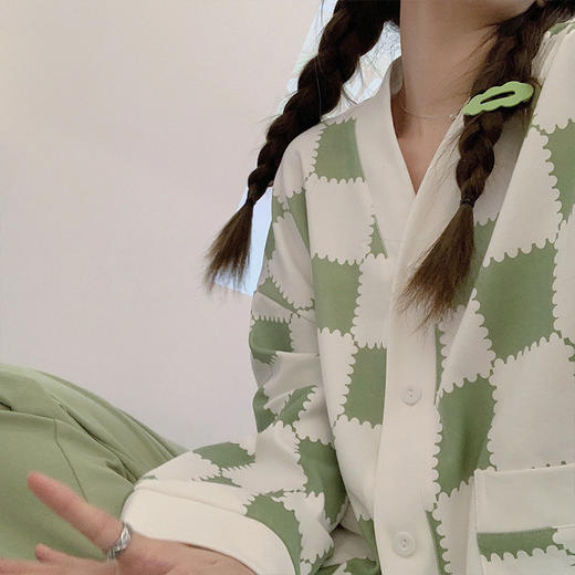 【春夏新品❗️慵懒感ins风家居服套装】休闲版型，宽松显瘦 居家外出两相宜！中国风春秋季韩版新款睡衣女长袖薄款网红休闲爆款家居服套装 商品图6